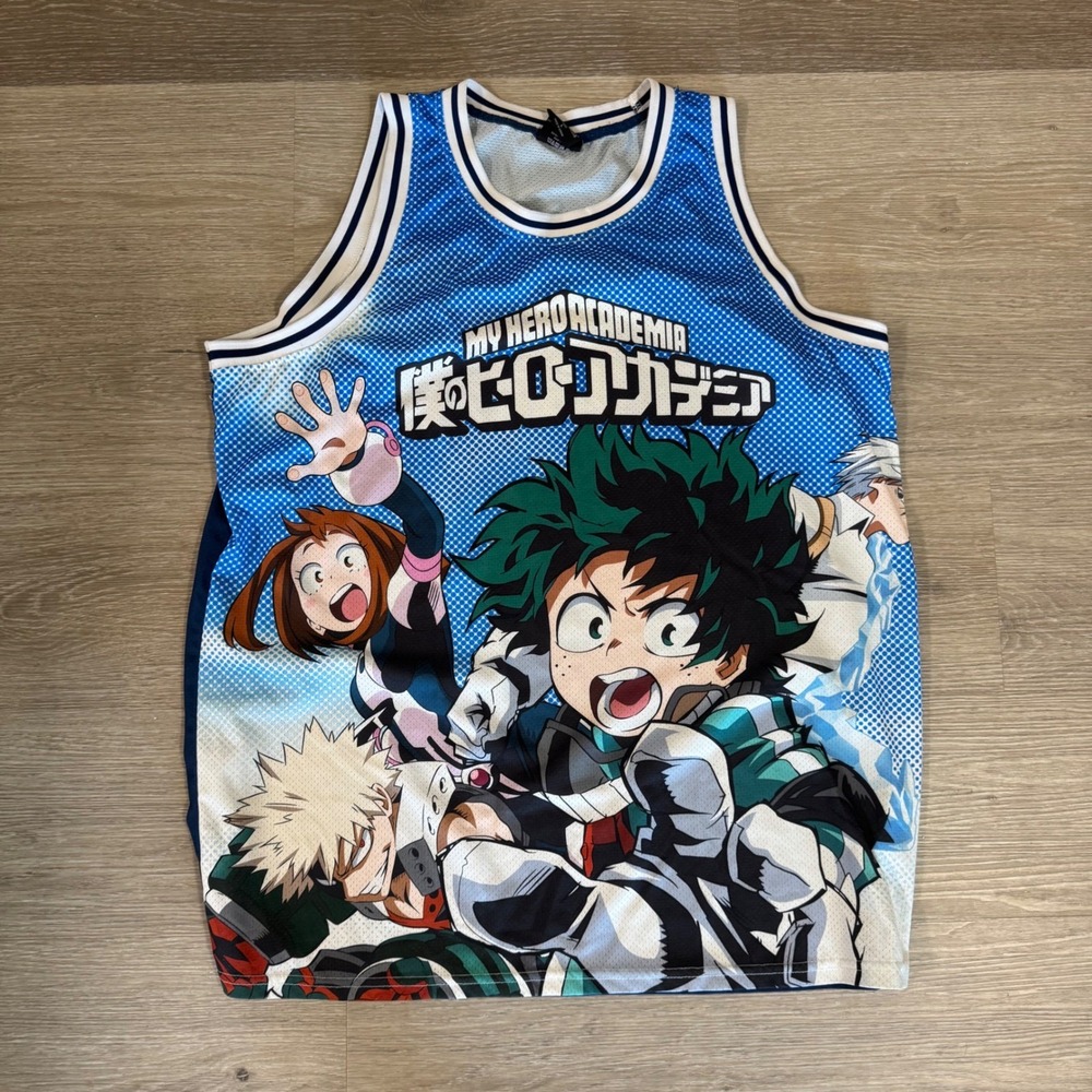 My Hero Academia Deku Todoroki‎ Uraraka Plus Ultra Tank Shirt Jersey Mens L